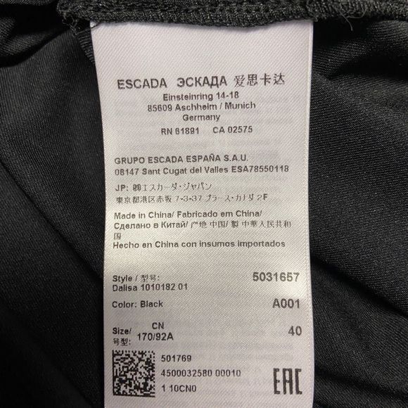 Escada Dalisa Black Lace Evening Dress NWT - Picture 6 of 10